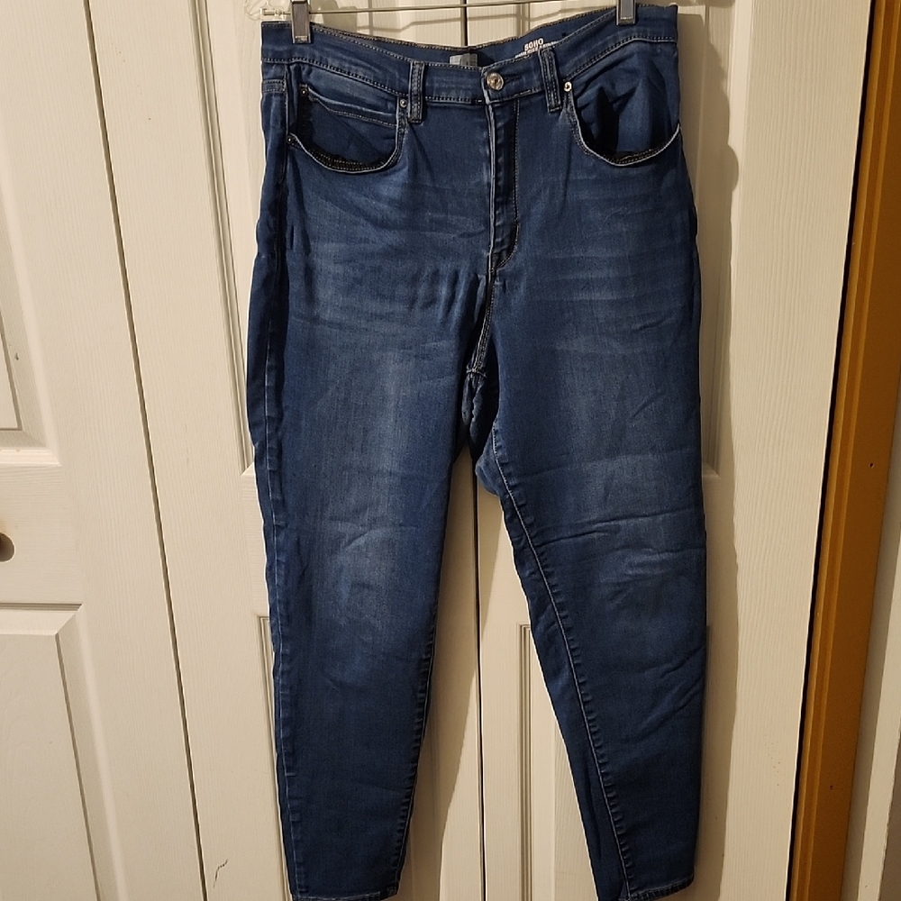 Nicole Miller Blue and Black Denim Jeans